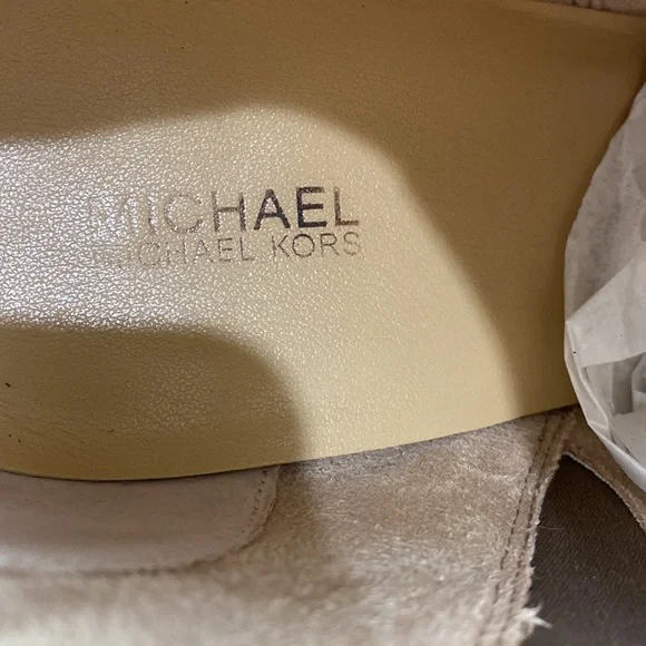 MICHEAL KORS Tan Suede High Heel Slip On Ankle Boots - Picture 11 of 17